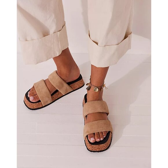 🎉LAST CHANCE🎉 FREE PEOPLE Fairmount Flared Sandals / Pancake - Picture 2 of 13